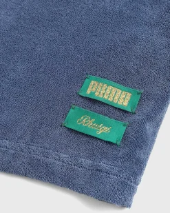 Rhuigi Kortaermet Button-Down Skjorte Inky Blue