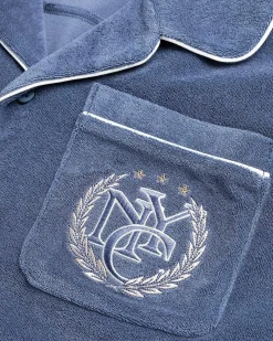 Rhuigi Kortaermet Button-Down Skjorte Inky Blue