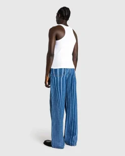 Ribbet Tank Top Med Overall Spaender Hvid