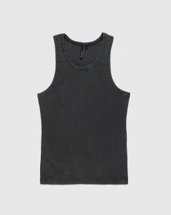 Rib Tank Washed Black