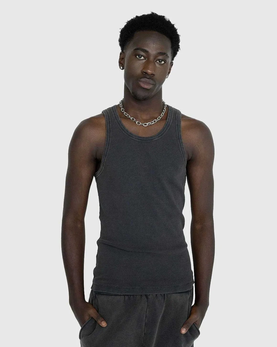 Rib Tank Washed Black