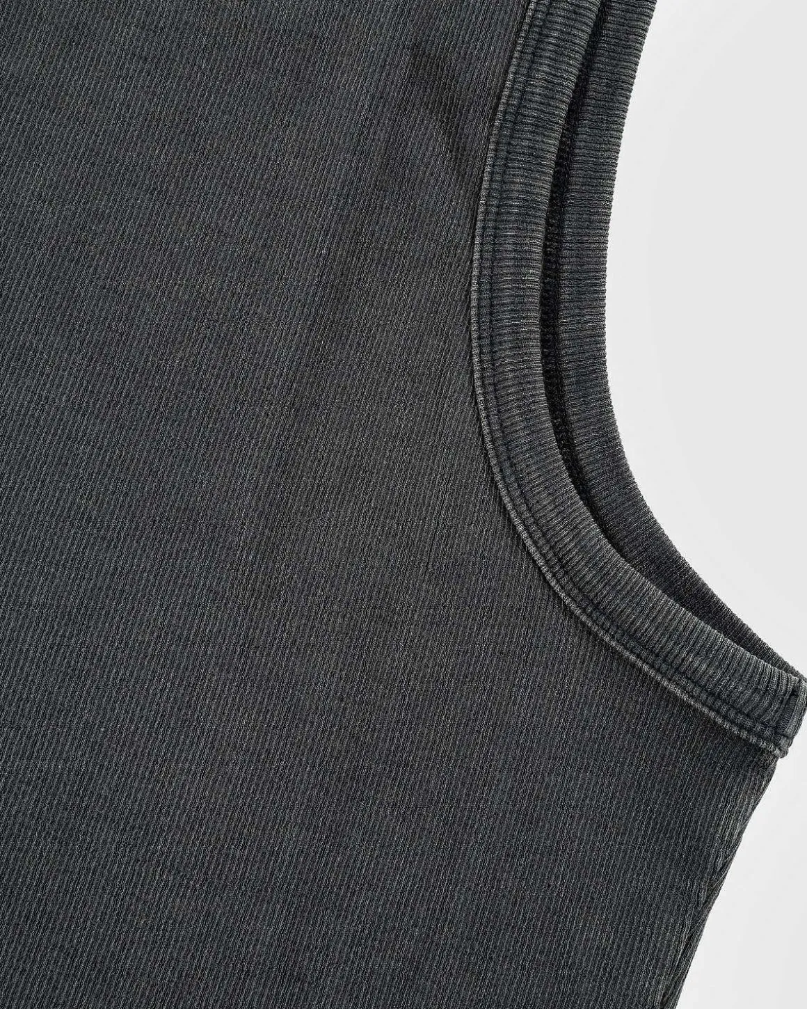 Rib Tank Washed Black