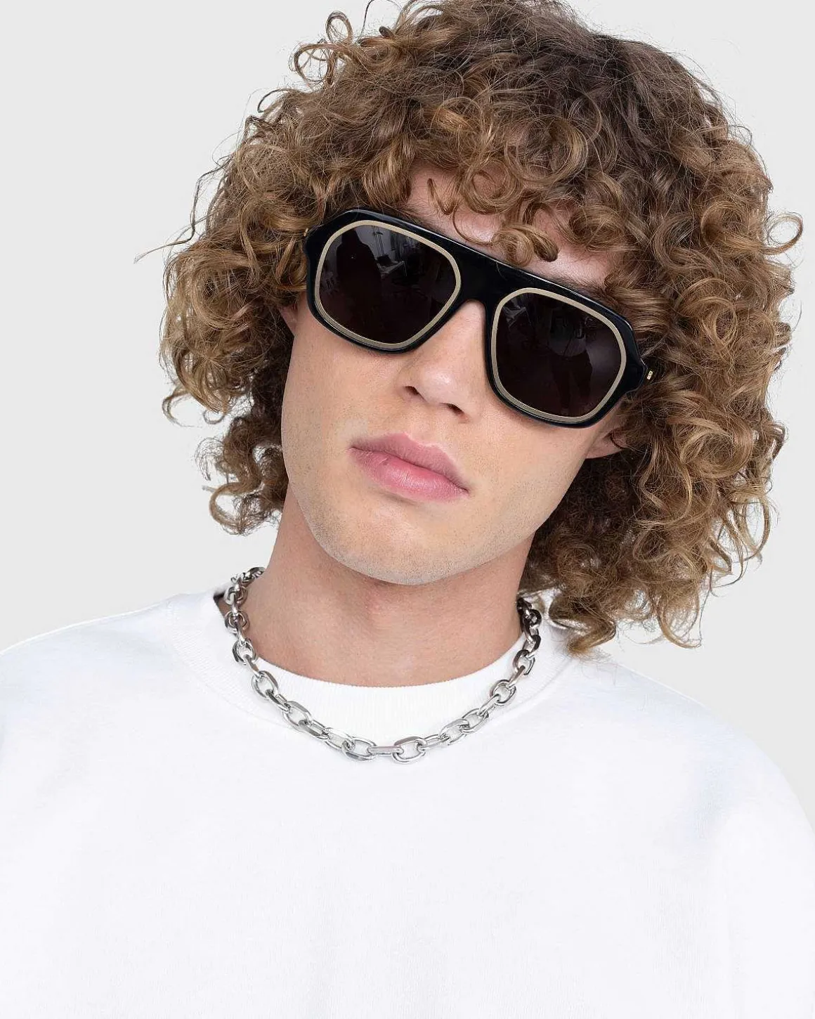Rim Aviator Solbriller Sort