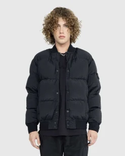 Ripstop Nylon Metal Dunjakke Sort