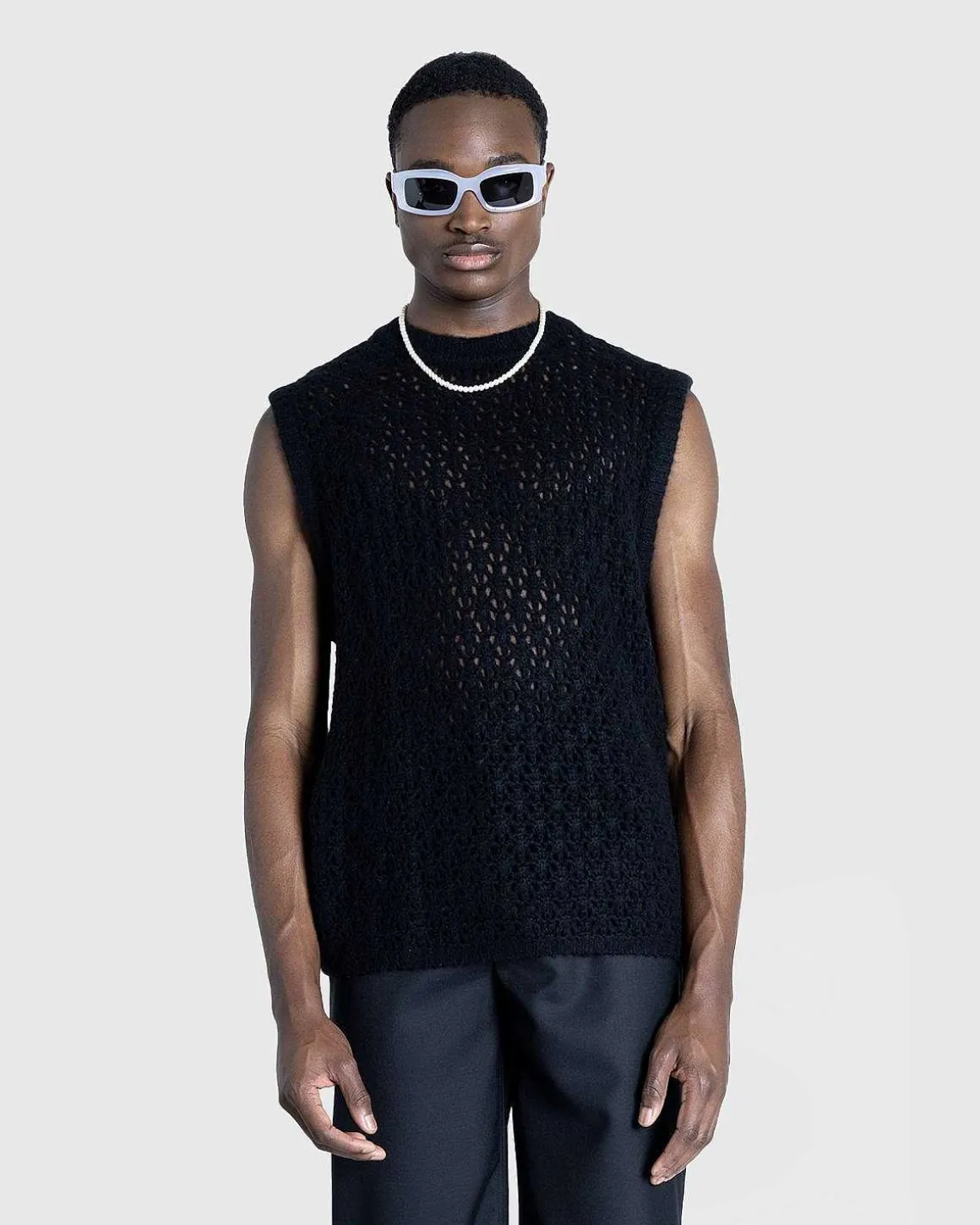 River Vest Black Cashmere