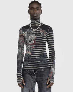 Sailor Tattoo Langaermet Navy/Beige