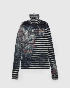 Sailor Tattoo Langaermet Navy/Beige