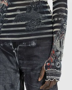 Sailor Tattoo Langaermet Navy/Beige