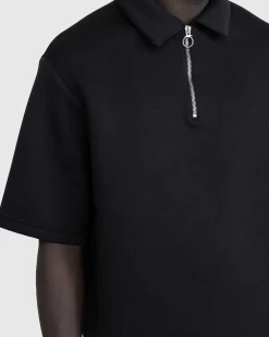 Scuba Polo Sort Med Kvart Lynlas