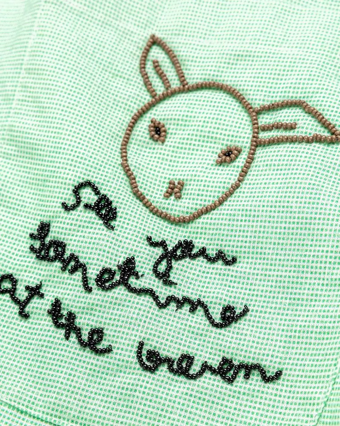 See You At The Barn Kortaermet Skjorte Hvid/Gron