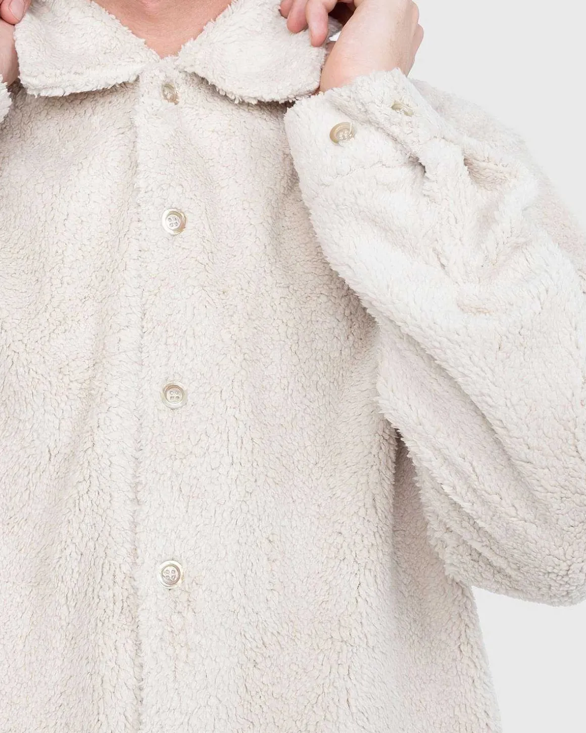 Sense Overshirt Polar White Fleece