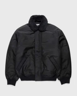 Shearling Collar Jakke Sort