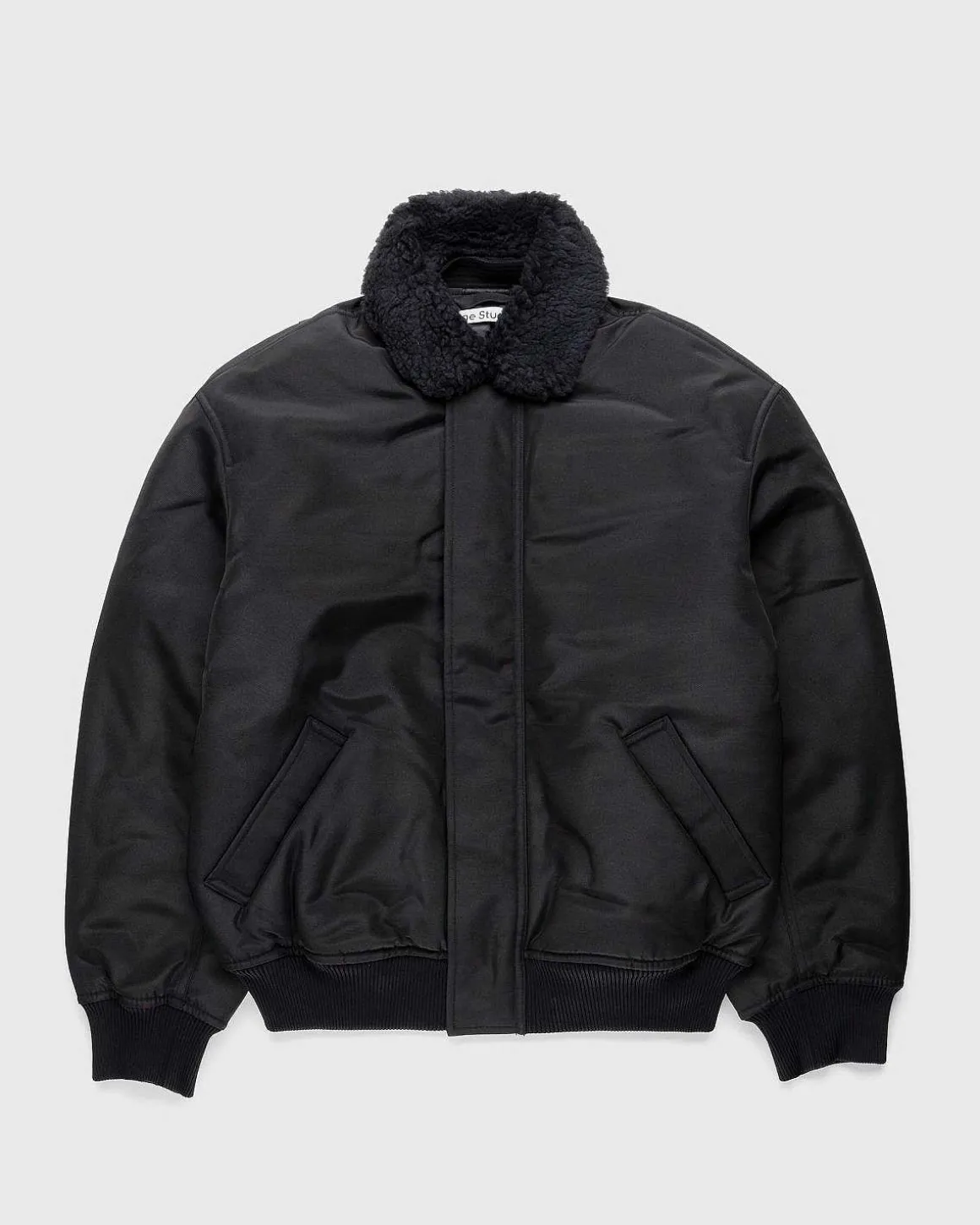 Shearling Collar Jakke Sort