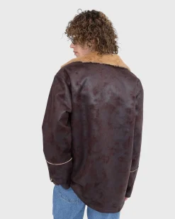 Sheridan Jakke Faux Shearling Brown