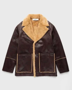 Sheridan Jakke Faux Shearling Brown