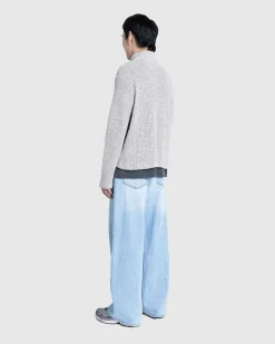 Shrunken Full-Zip Polo Musk Dusk Rope Weave