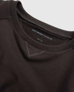 Sigmar Jersey Bomuld Kortaermet Rund Hals Mork Chokoladebrun