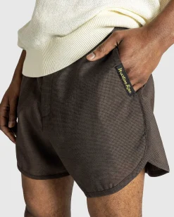 Skraeddersyet Gym Short Brown Houndstooth