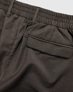 Skraeddersyet Gym Short Brown Houndstooth