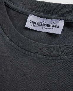 Sommer Fugtig T-Shirt Vasket Sort