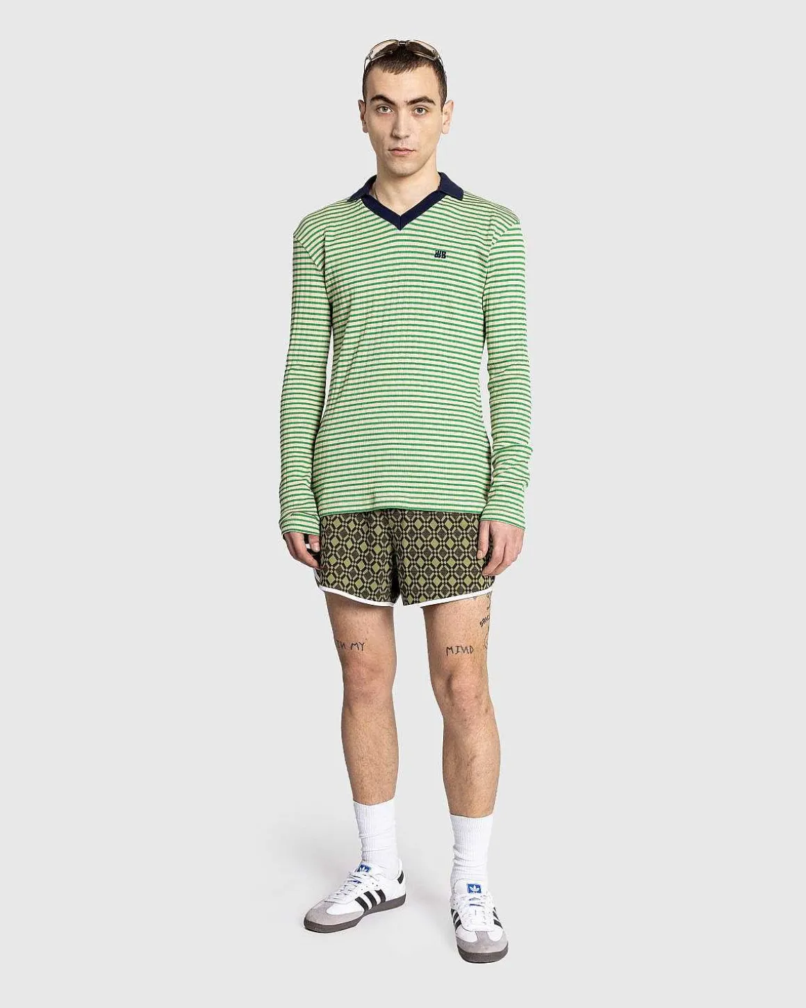 Sonic Langaermet Polo Ivory/Gron
