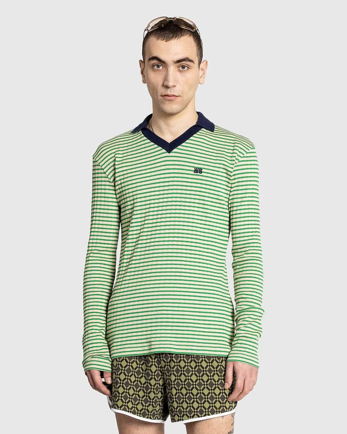 Sonic Langaermet Polo Ivory/Gron