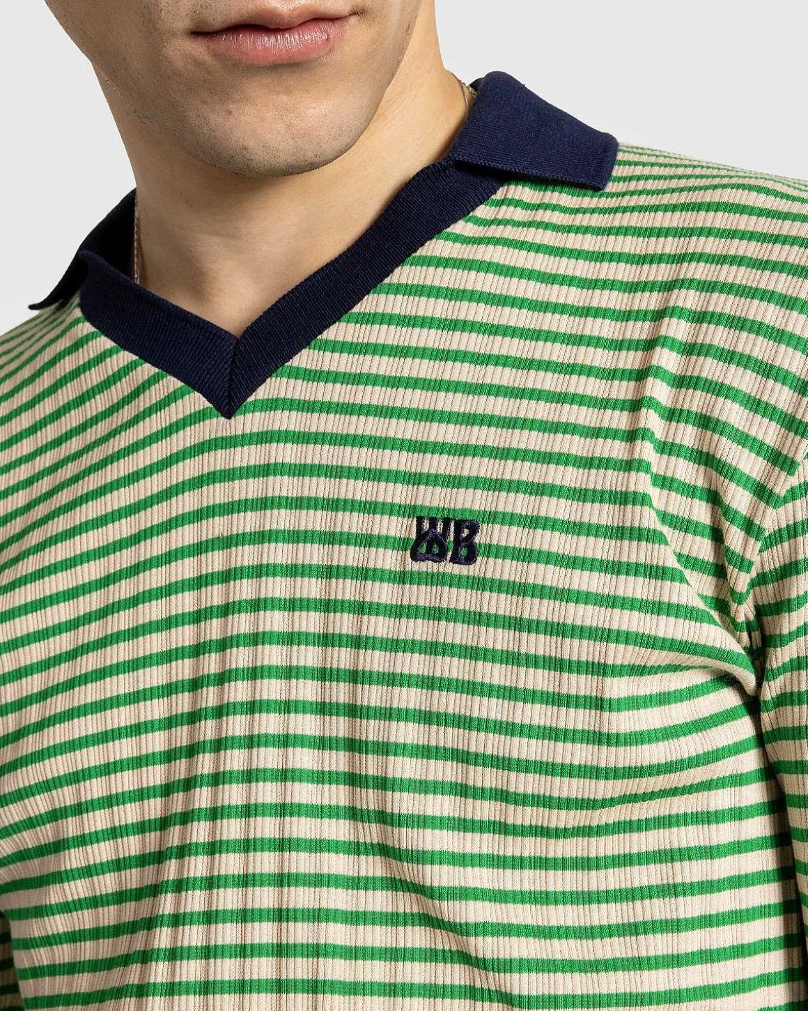 Sonic Langaermet Polo Ivory/Gron