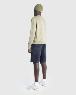 Sorte Denimshorts Med Brede Ben