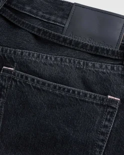 Sorte Denimshorts Med Brede Ben
