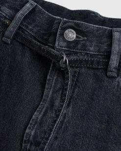 Sorte Denimshorts Med Brede Ben