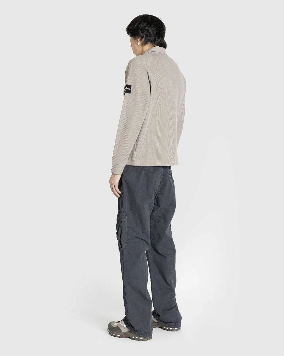 Spredt Krave Strik Skjorte Dove Grey