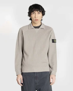 Spredt Krave Strik Skjorte Dove Grey
