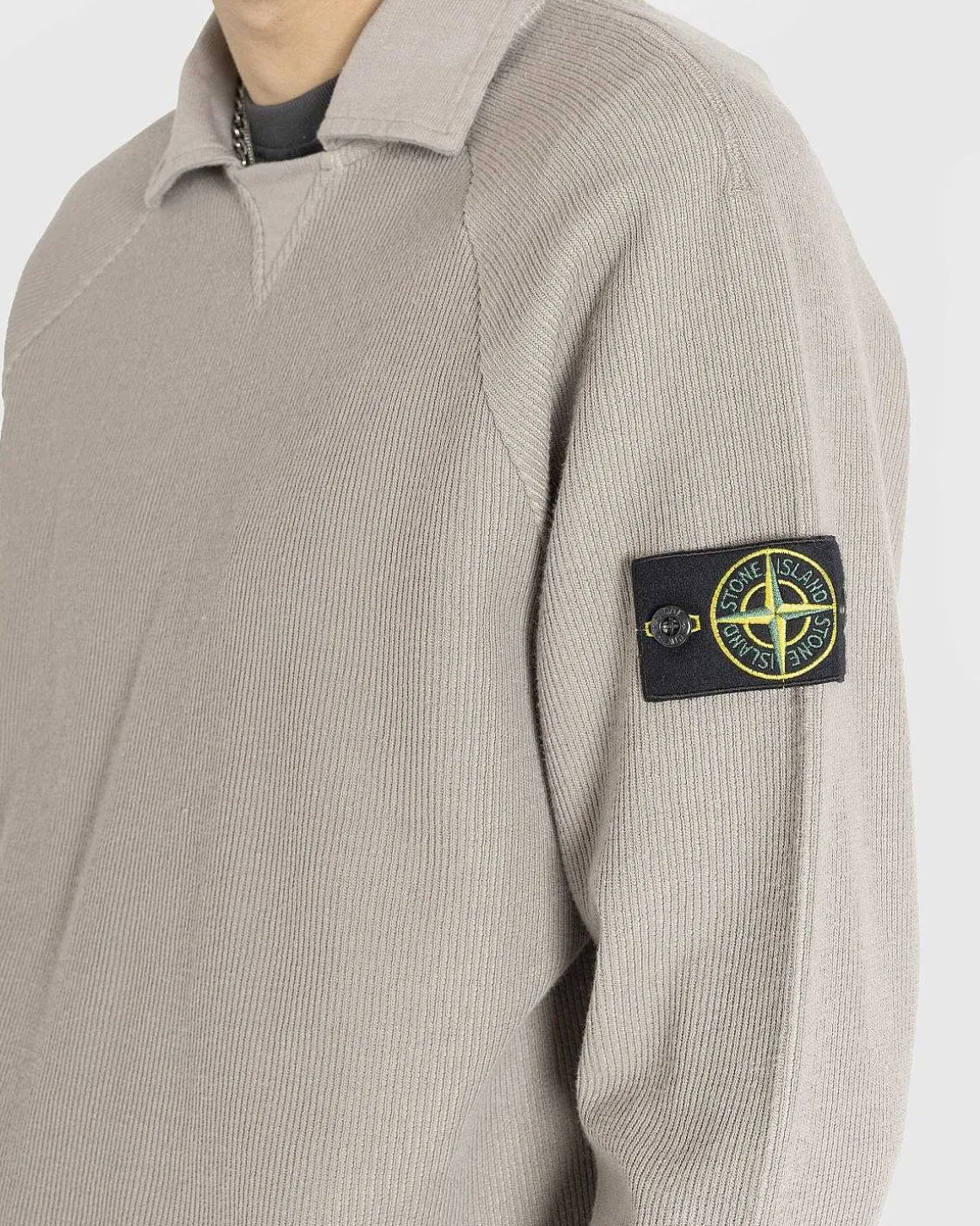 Spredt Krave Strik Skjorte Dove Grey