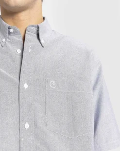 S/S Braxton Skjorte Charcoal/Voks