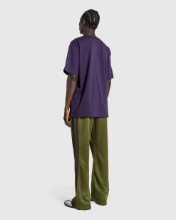 S/S Crew Neck Tee Poly Jersey Aubergine
