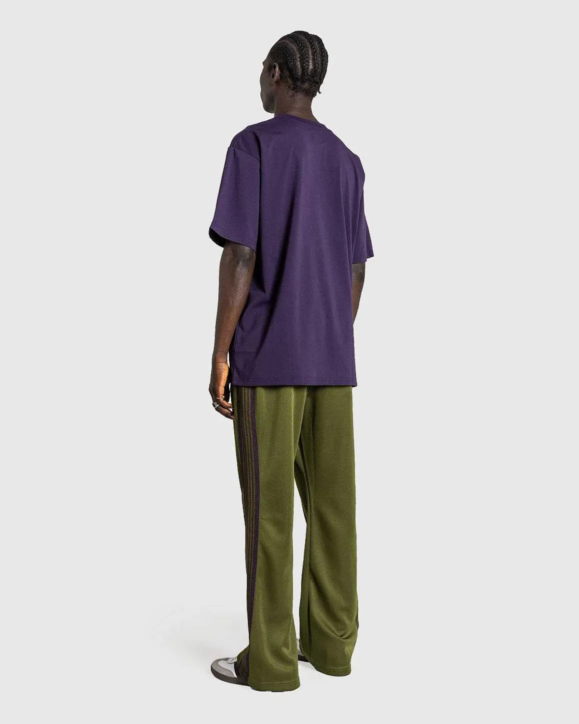 S/S Crew Neck Tee Poly Jersey Aubergine