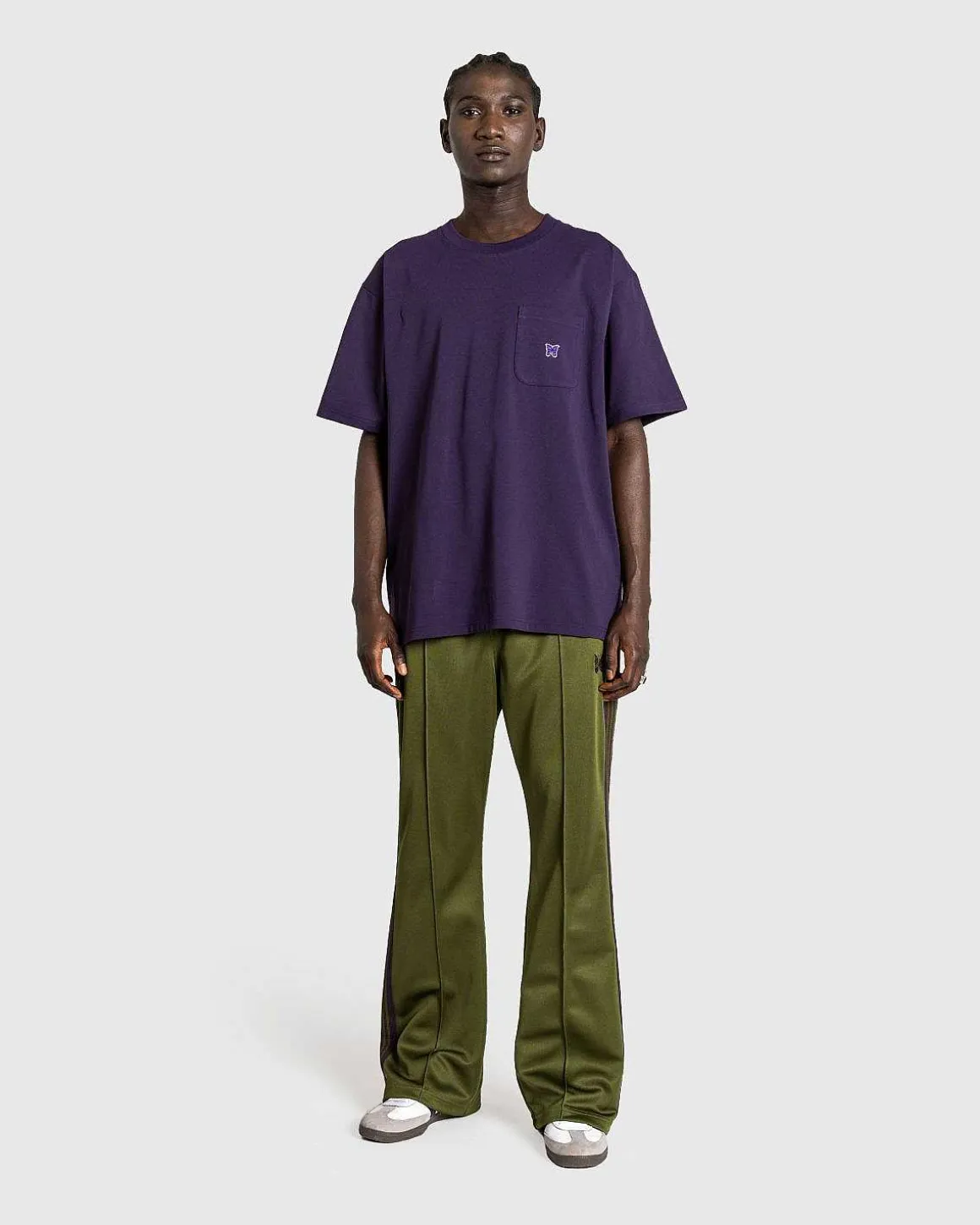 S/S Crew Neck Tee Poly Jersey Aubergine