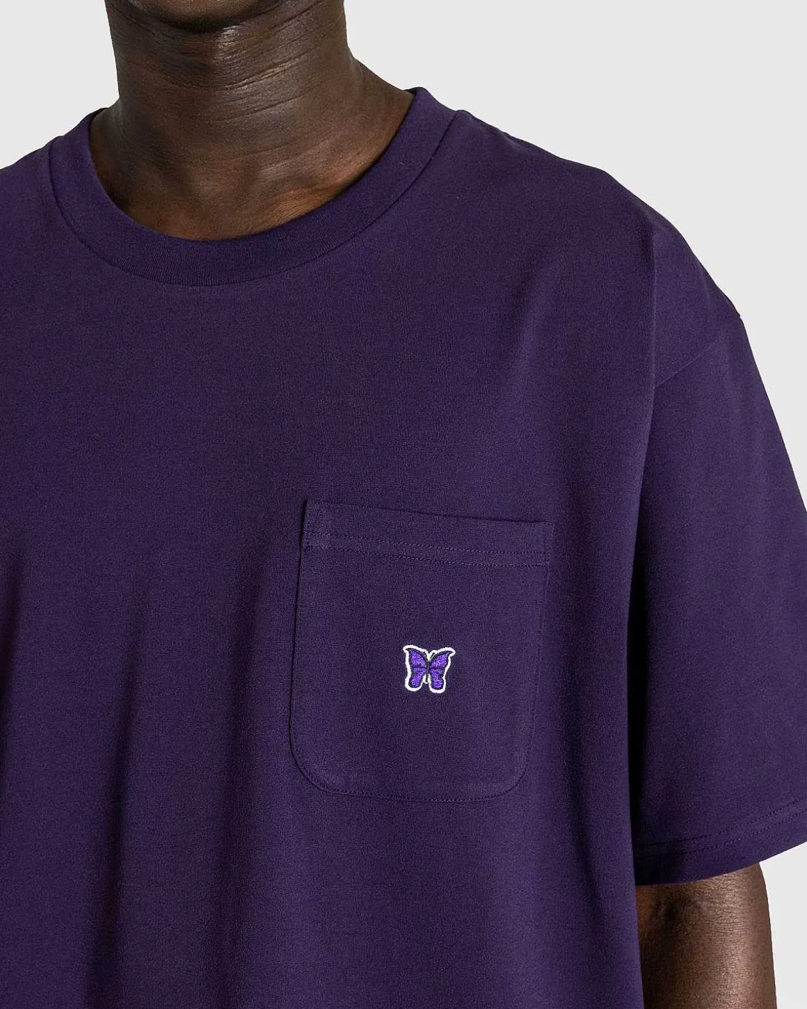 S/S Crew Neck Tee Poly Jersey Aubergine