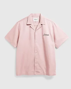 S/S Delray Skjorte Glassy Pink/Sort