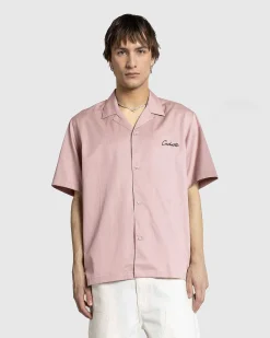 S/S Delray Skjorte Glassy Pink/Sort