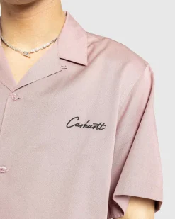 S/S Delray Skjorte Glassy Pink/Sort