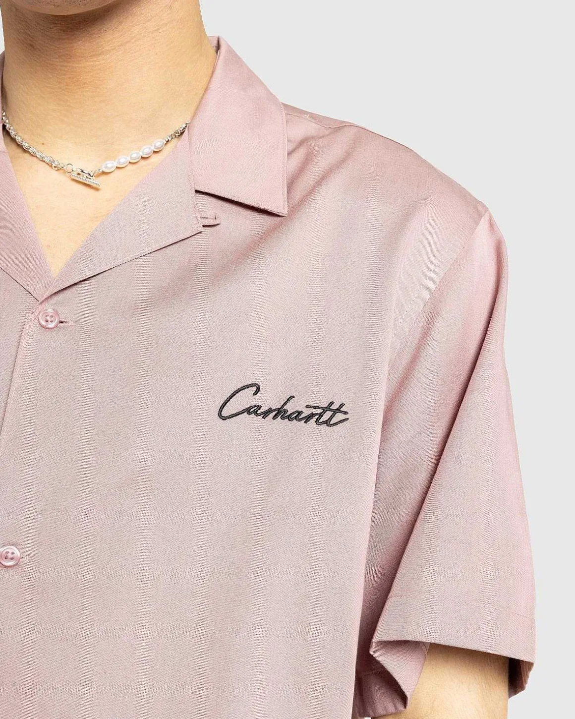 S/S Delray Skjorte Glassy Pink/Sort