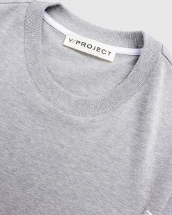 Stedsegron Klebet Logo T-Shirt Stedsegron Gra Melange