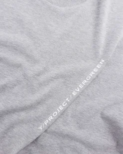 Stedsegron Klebet Logo T-Shirt Stedsegron Gra Melange