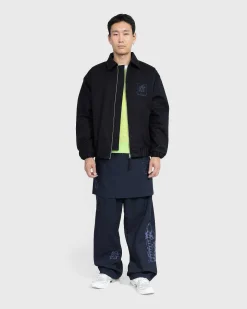 Stonewashed Canvas Bomber Jacket Sort