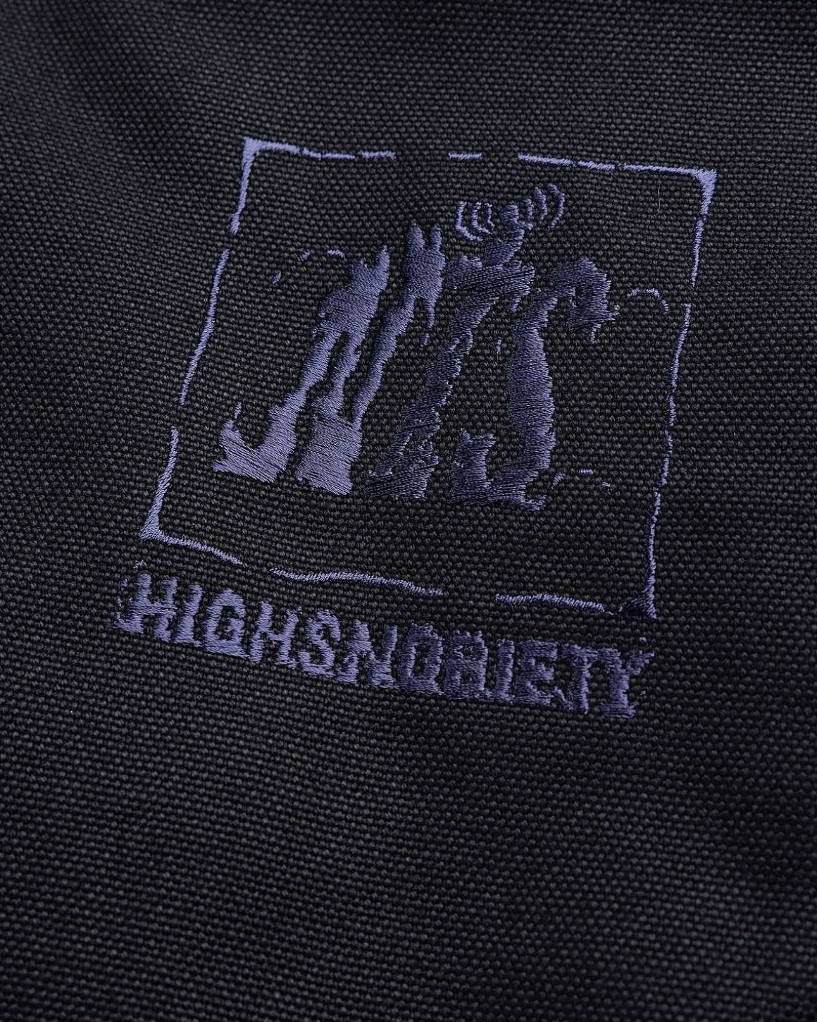 Stonewashed Canvas Bomber Jacket Sort