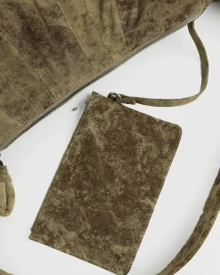 Stor Croissanttaske Denim Acid Snow Bronze