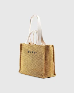Stor Raffia Tote Bag Raw Sienna/Natural