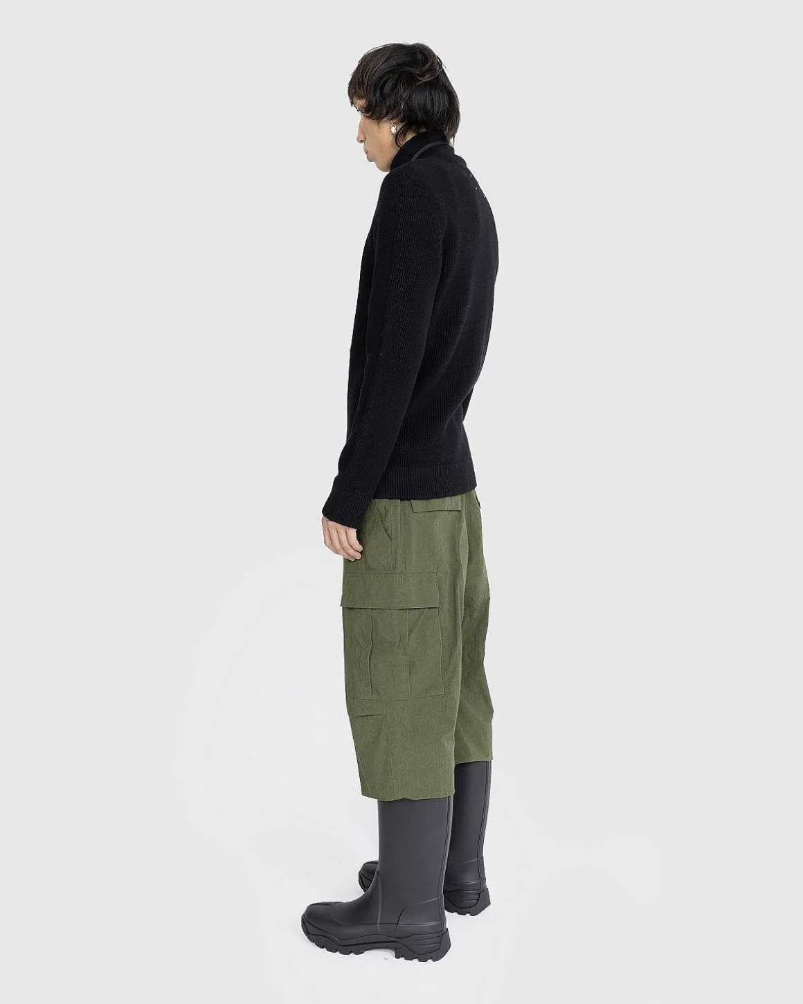 Strik Cardigan Med Lynlas, Sort