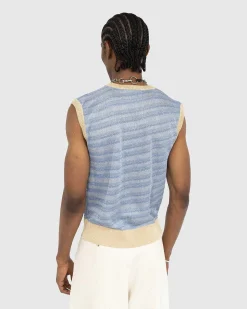 Strikket Vest Tegneserie Statisk Stribe